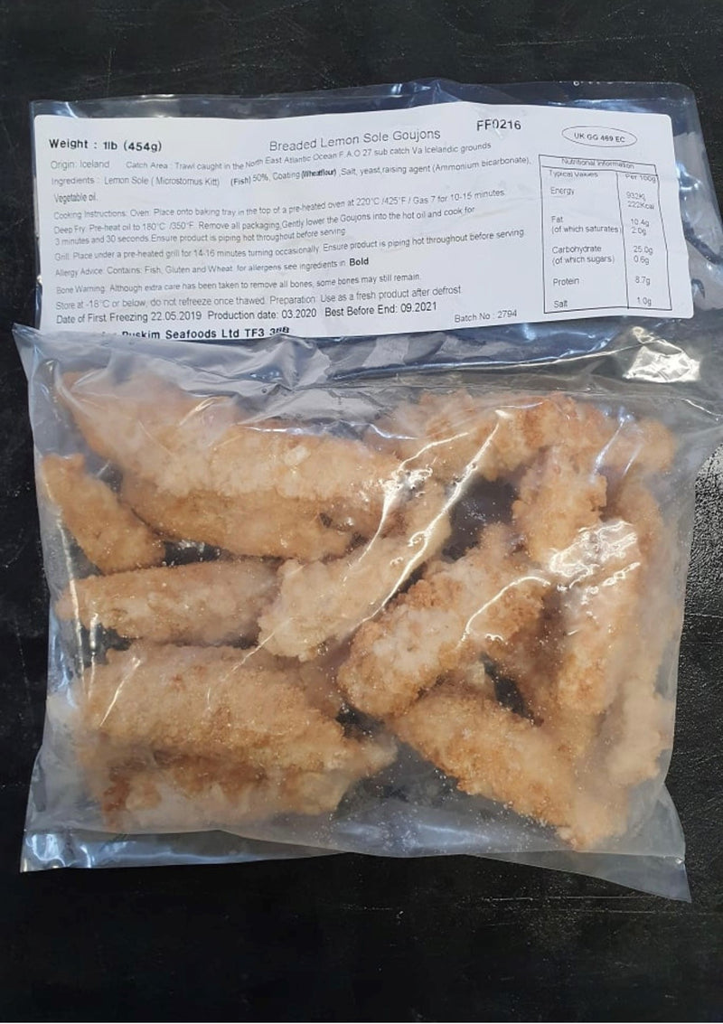 Fz Lemon Sole Goujons 3 Way Cook, 454g